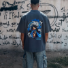 LIM8 delulu Demon Slayer gray T-shirt