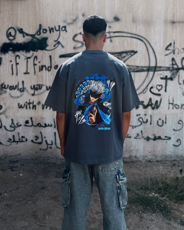 LIM8 delulu Demon Slayer gray T-shirt
